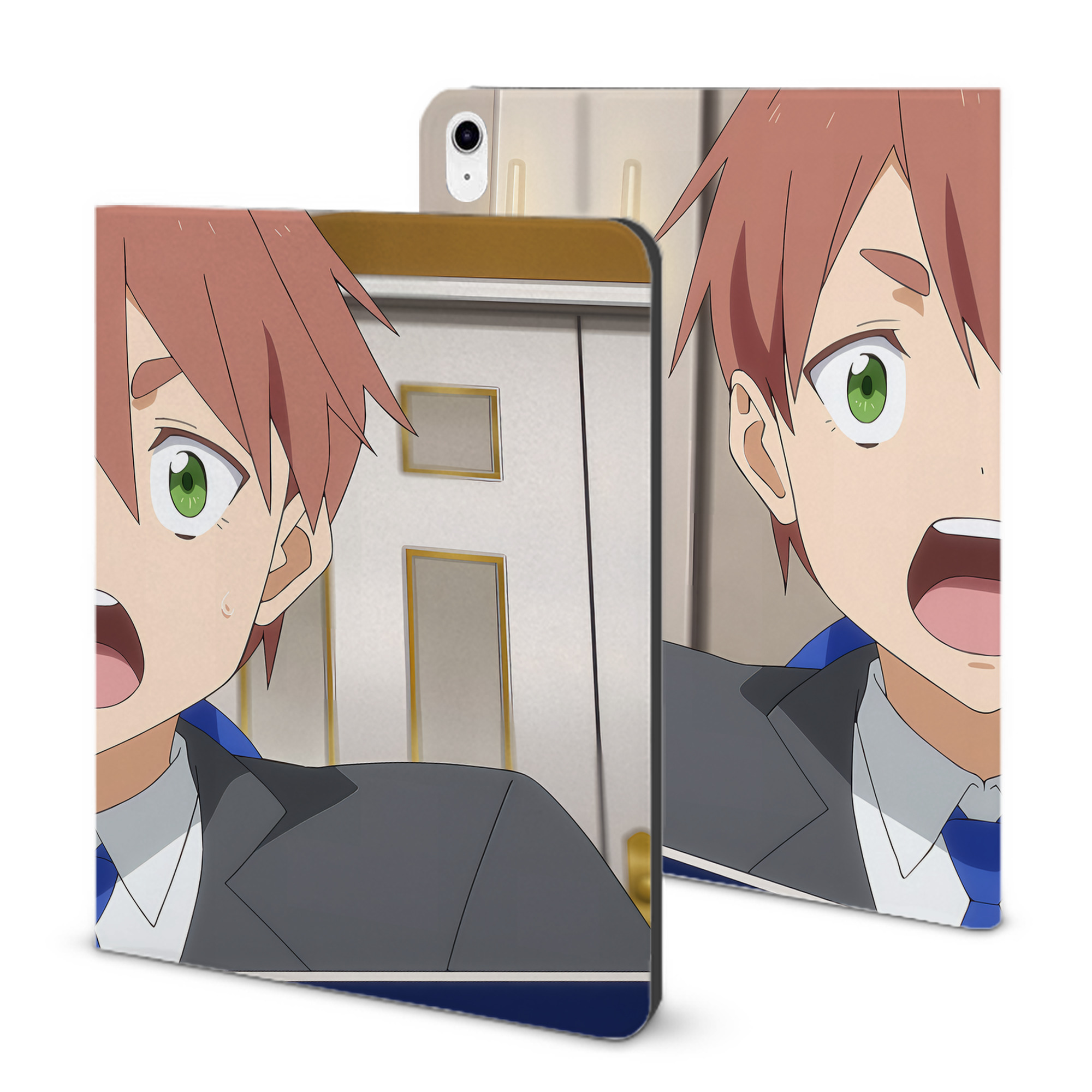 （画像用） 転スラ Regarding Reincarnated to Slime IPad ケース ブック型 PUレザー TPU 耐衝撃 軽量 薄型 ペン収納なし 全面保護 IPad 各モデル対応